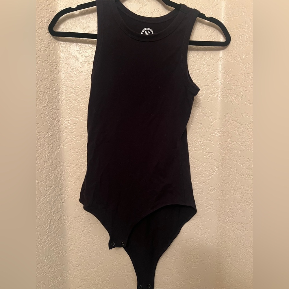 24/7 Preloved Black Body Suit High Neck Size XS